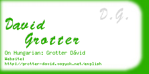 david grotter business card